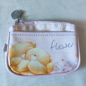 Hallmark Forever Friends Bear Flower Pink Wallet Pouch
